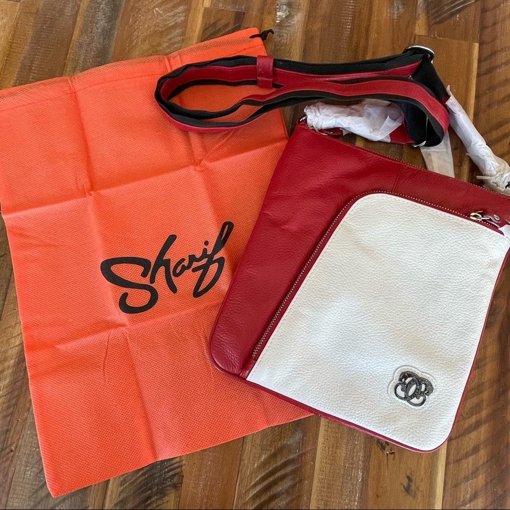 Sharif Red & Black Crossbody Bag